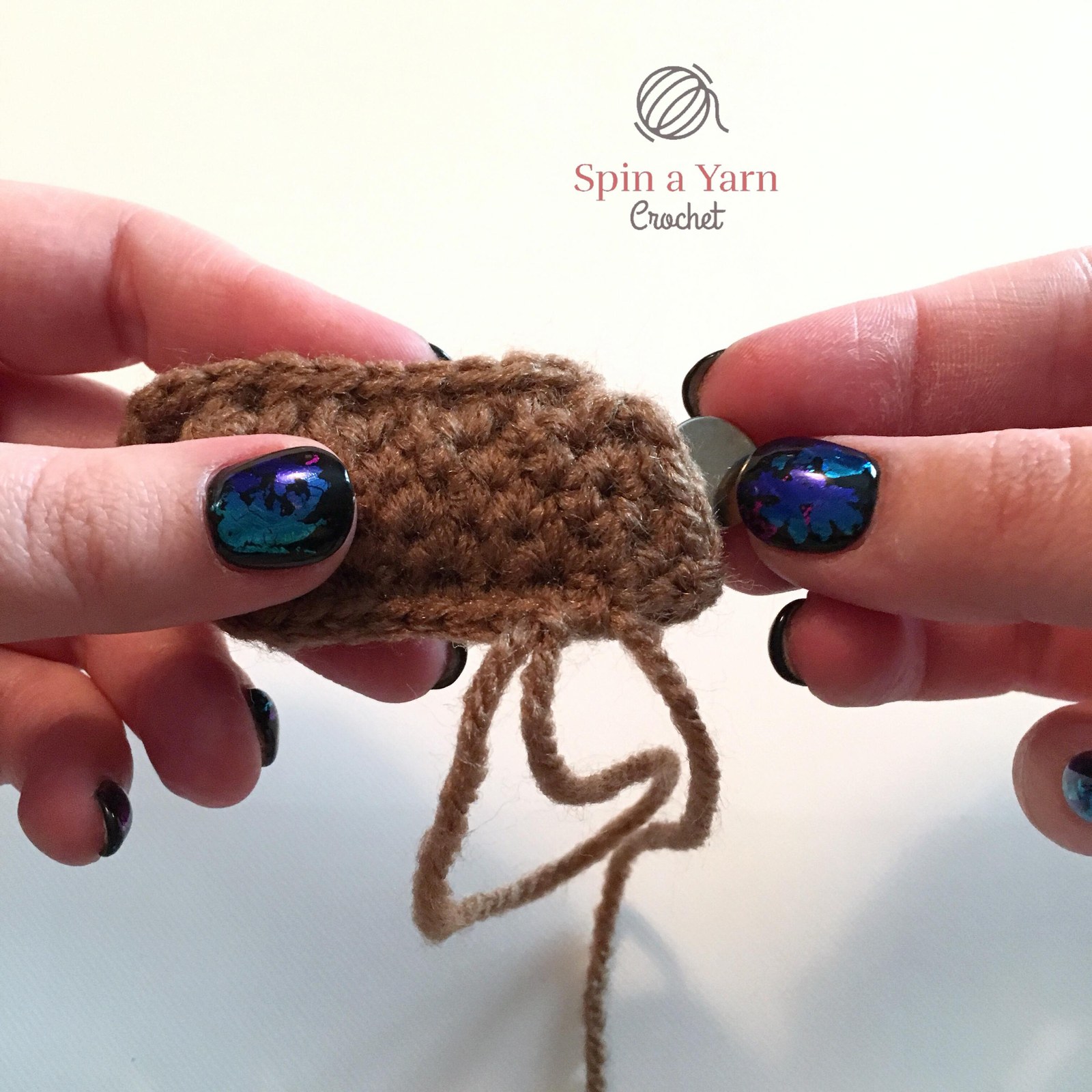 Crochet beige oval muzzle and tummy patch for otter