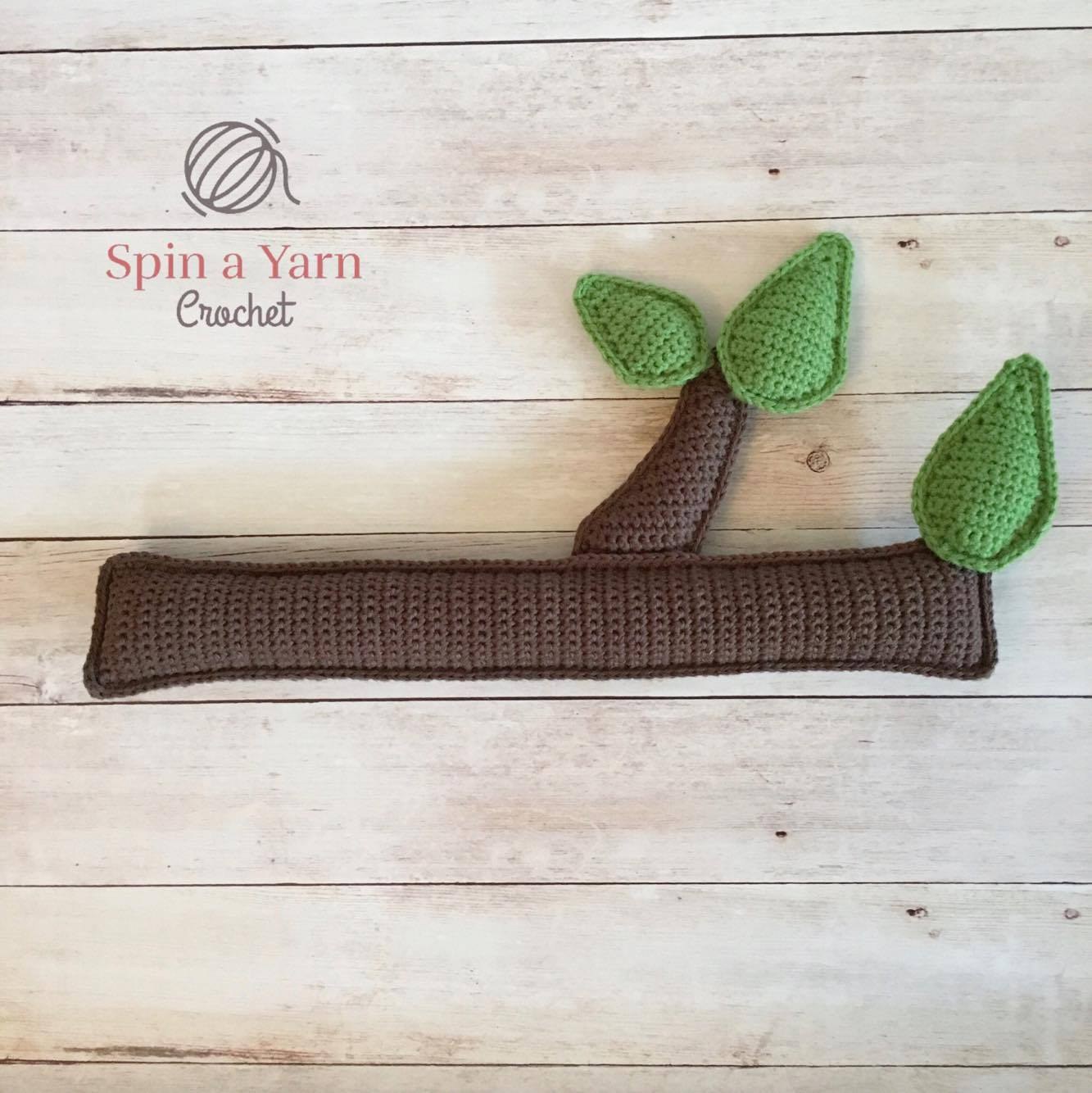 Crochet cream face mask panel and dark brown snout piece