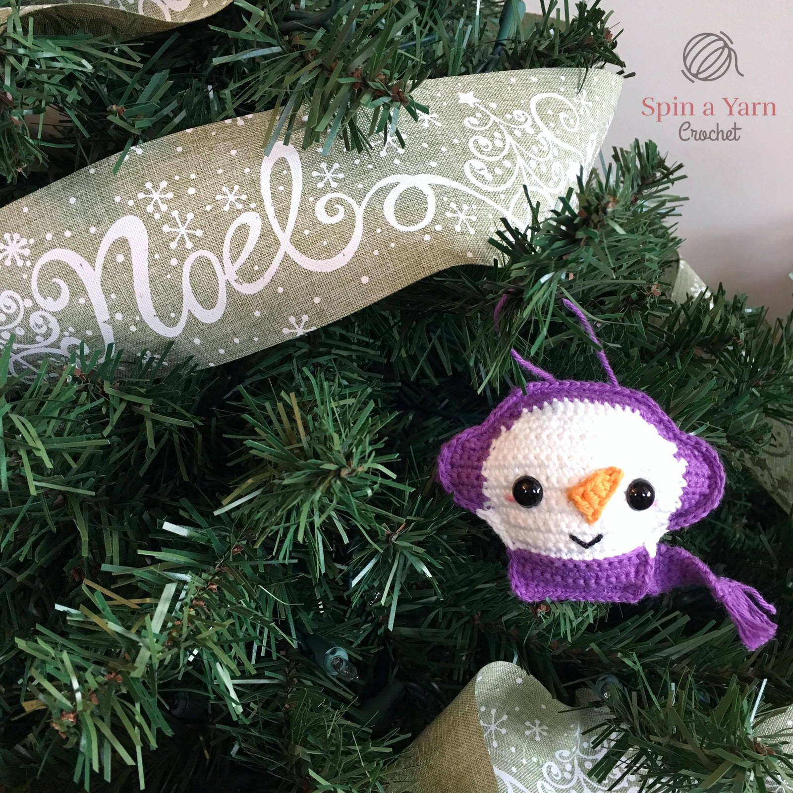 Snowman Ornament in tree