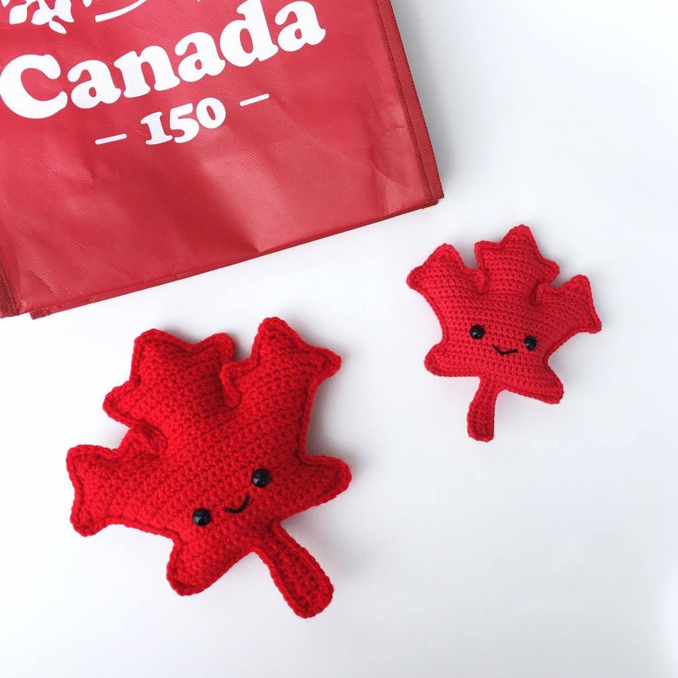Maple Leaf Amigurumi Free Crochet Pattern