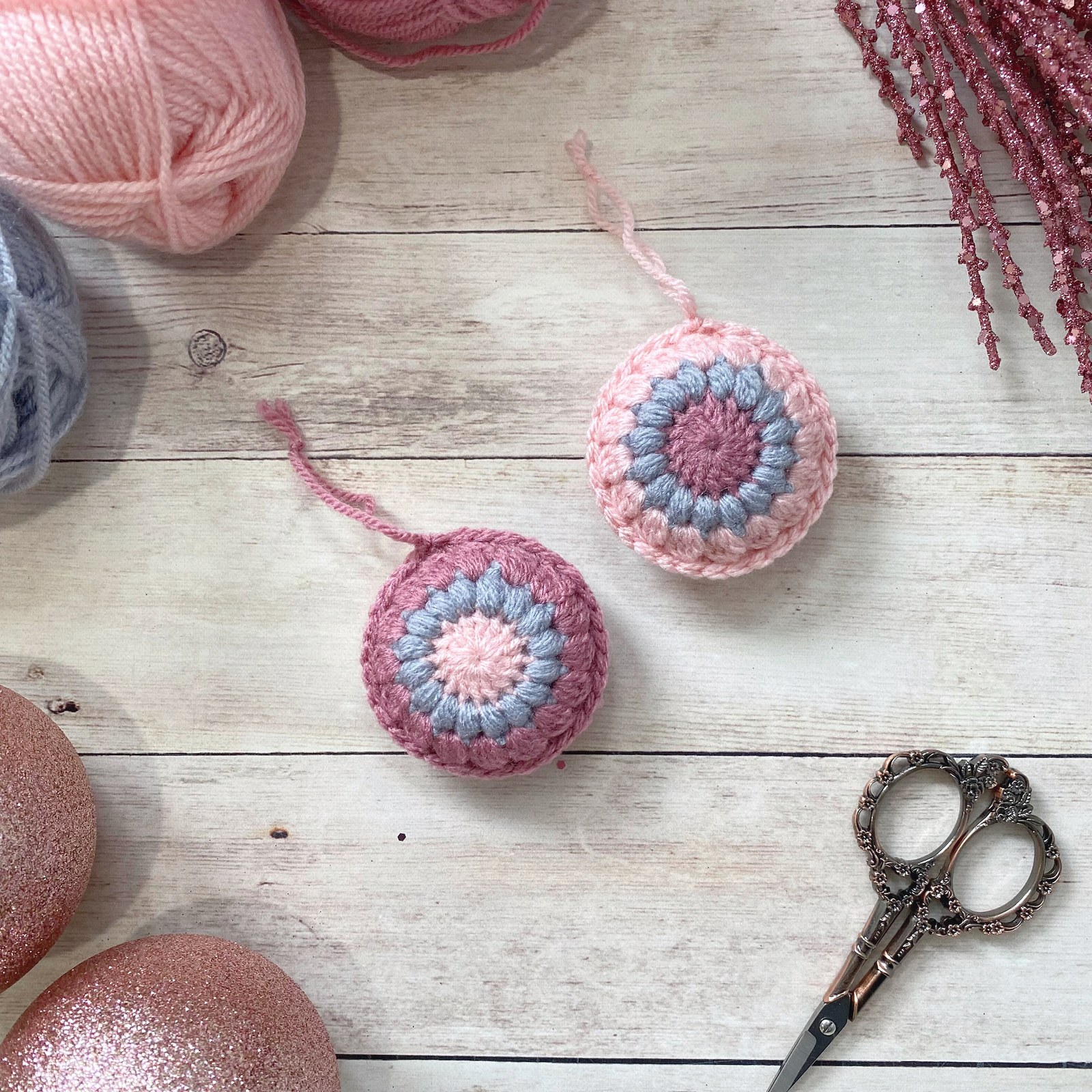 Granny Circle Ornament Free Crochet Pattern
