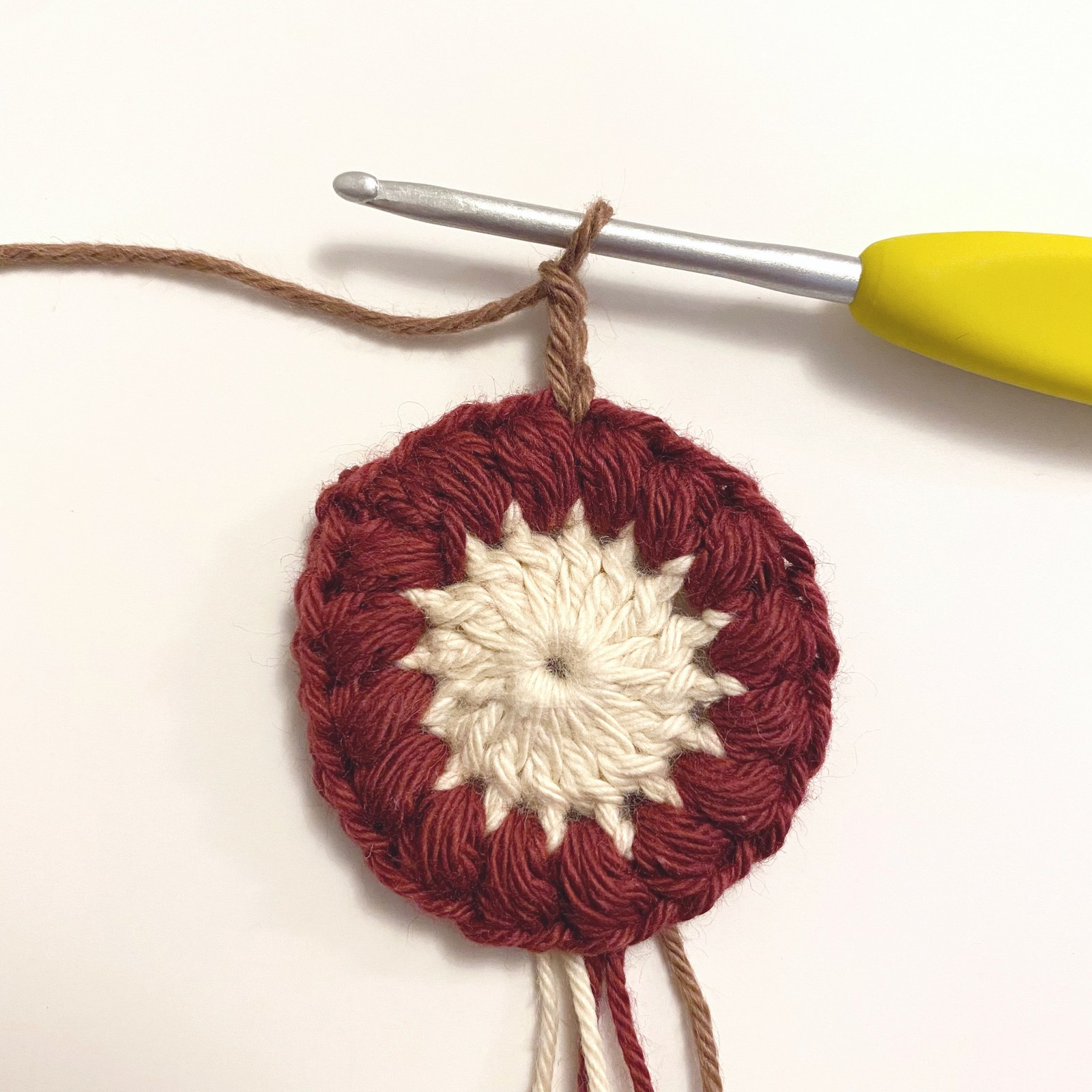 Granny Circle Ornament Free Crochet Pattern