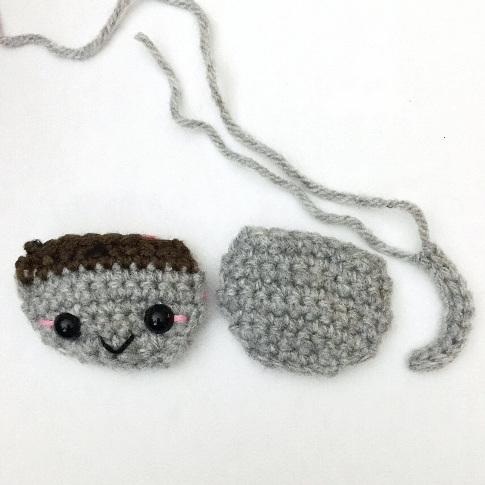 Crochet pieces ready for assembly