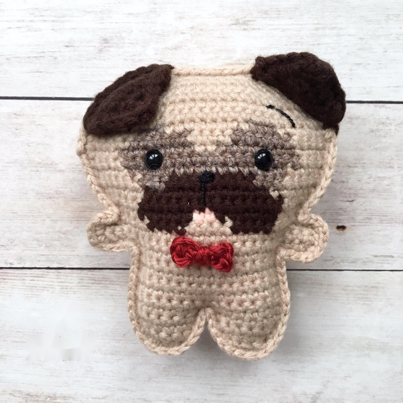 How to Crochet a Pocket Pug Puppy Amigurumi: Free Pet Plushies Pattern & Tutorial