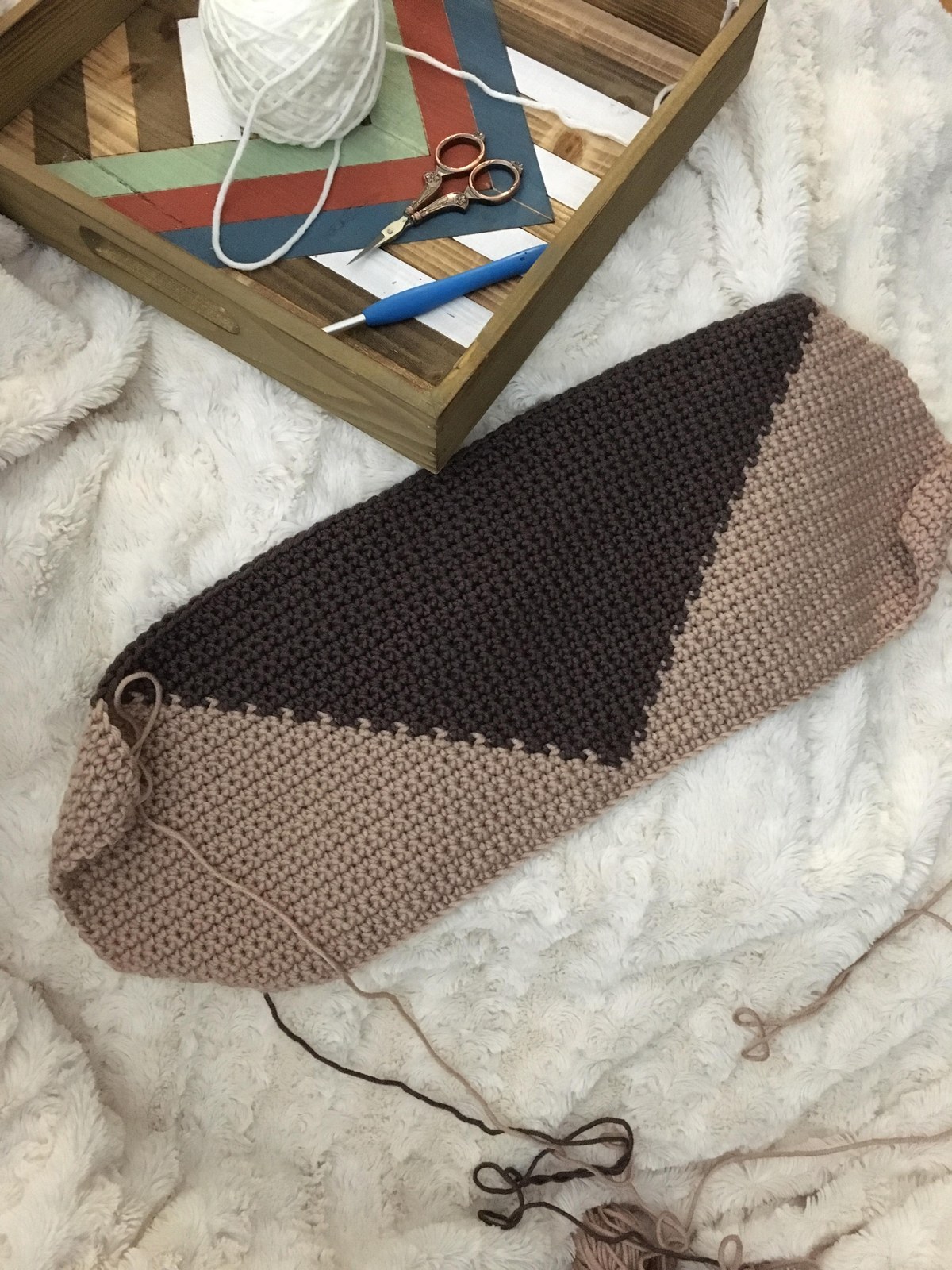 partially completed wall hanging