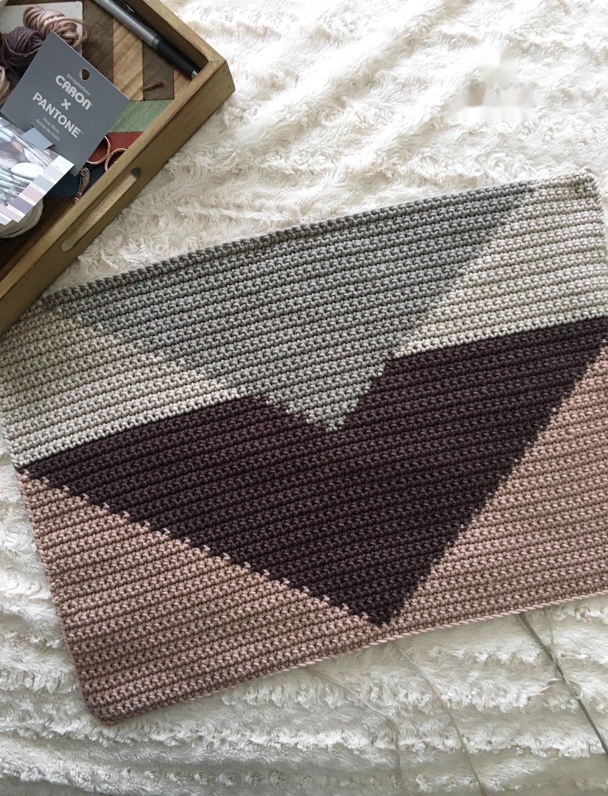 partially completed wall hanging