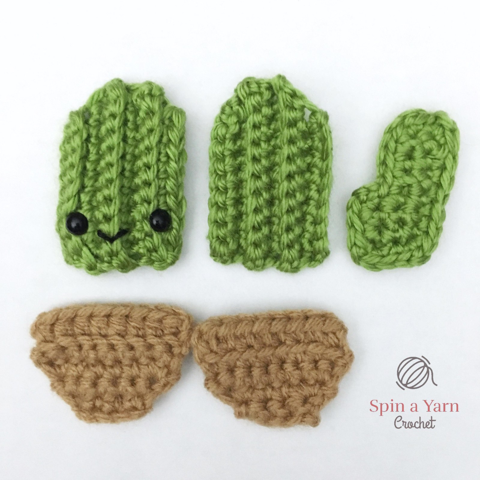 Cactus pieces before assembly