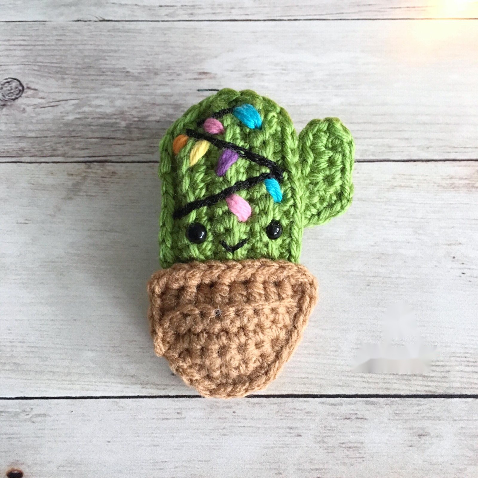 Crochet cactus ornament