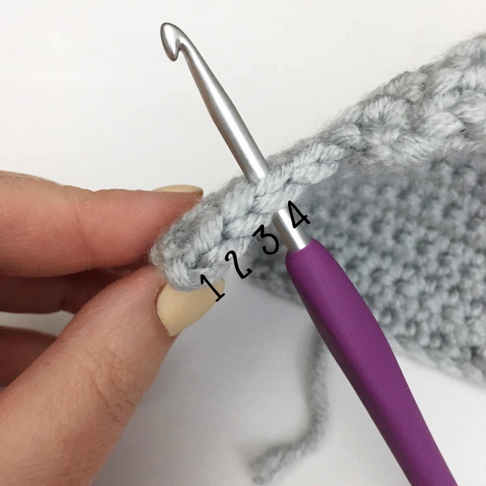 Partially crocheted head