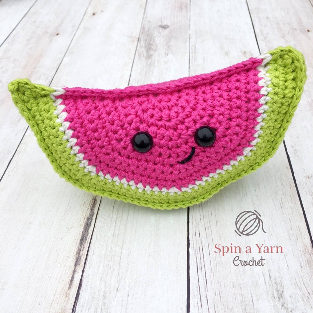 How to Crochet a Kawaii Watermelon Wedge Plushie: Free Kawaii Food Pattern & Tutorial